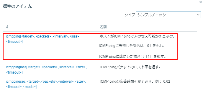 Zabbix、ping で、サーバーの状態をチェックする | サーバーレシピ Zabbix、ping で、サーバーの状態をチェックする | サーバーレシピ